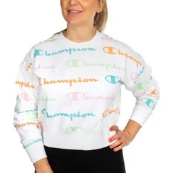Champion American Classics Women Crewneck Print Weiß Muster Small Damen