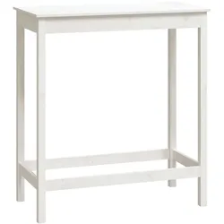 vidaXL Bartisch Weiß 100x50x110 cm Massivholz Kiefer