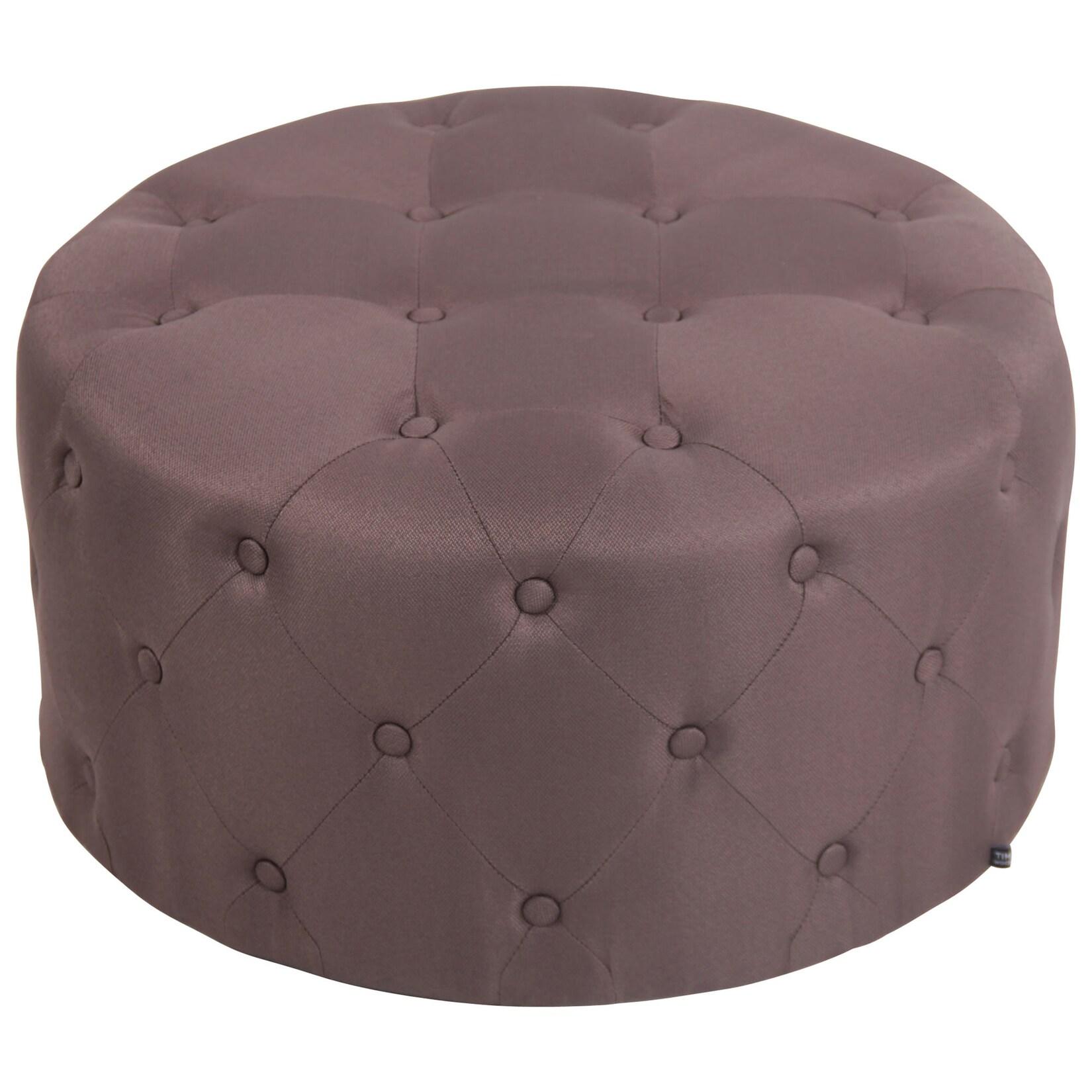 CLP Fußhocker Korsika Stoff Farbe: braun, Material: Stoff