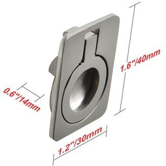 "Utopia Alley Kent Cabinet Ring Pull Knob - Vintage Cabinet Brushed Nickel Hardware with Hand, 1.6"""
