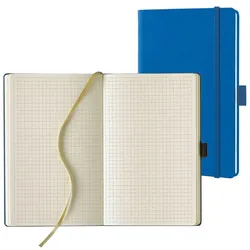 Lediberg Notizbuch ca. DIN A5 kariert, 240 Seiten blau