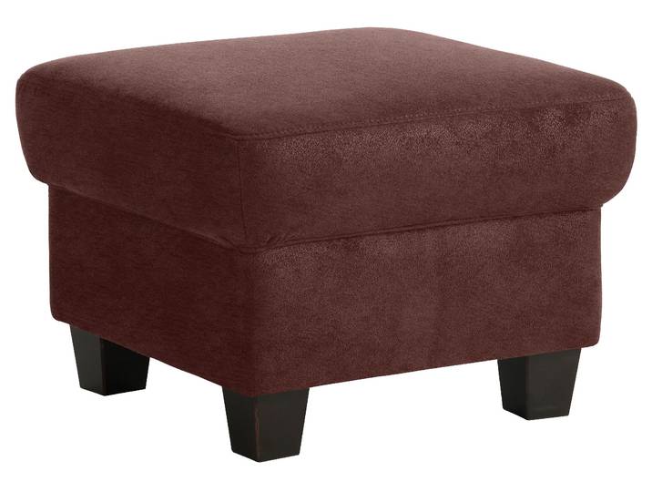 Polsterhocker, 58x42x58 cm, Microfaser, Braun, Vintage, Home-affaire