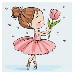 Ideyka Malen nach Zahlen - Frühlingsballerina für Kinder (61087527)
