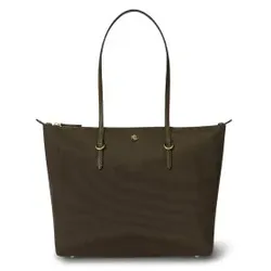 Lauren Ralph Lauren für Damen. 431916737053 Keaton mittelgroße Nylontragetasche grün (OSFA), Lässig