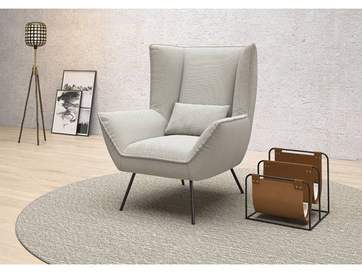 Sessel HOME AFFAIRE Kilrea Relaxsessel, Ohrensessel , grau (hellgrau), B:90cm H:112cm T:94cm, 88% Polyester, 12% Polyacryl, Sessel, Sessel, Extra hohe Rückenlehne