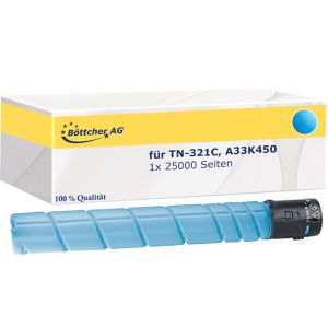 kompatibel für Konica-Minolta, TN-321C, A33K450, 25000 Seiten, cyan Kompatibler Toner