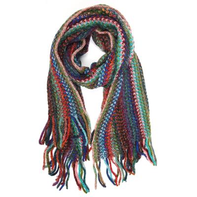 Wollschal "Wiara", Damen, bunt (multi), Polyacryl, COLLEZIONE ALESSANDRO, gestreift, Basic, Modetücher, Made in Italy