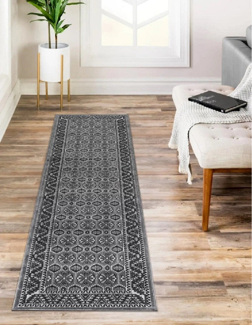Brayden Studio Area Rug Grey Rectangle 170cm x 120cm