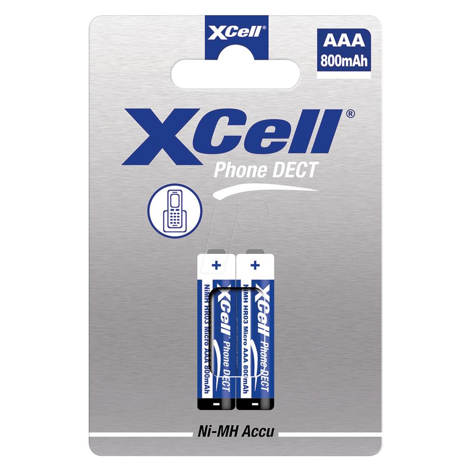 Hückmann Xcell Phone Accus X800AAA (2 Stk., AAA, 800 mAh) (148194)