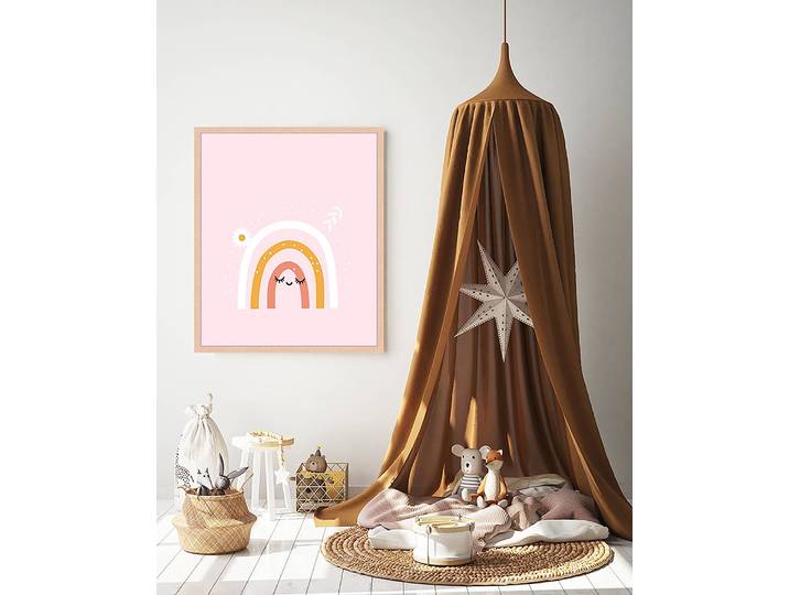 Tableau déco Rainbow Bear 53 x 63cm Multicolore