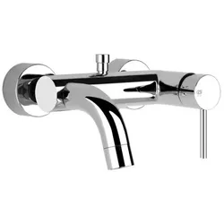 Gessi Emporio Via Tortona Wannenbatterie für Aufputz-Montage, automatische Umstellung Wanne/Brause, 031, 18613031, Farbe: Chrom