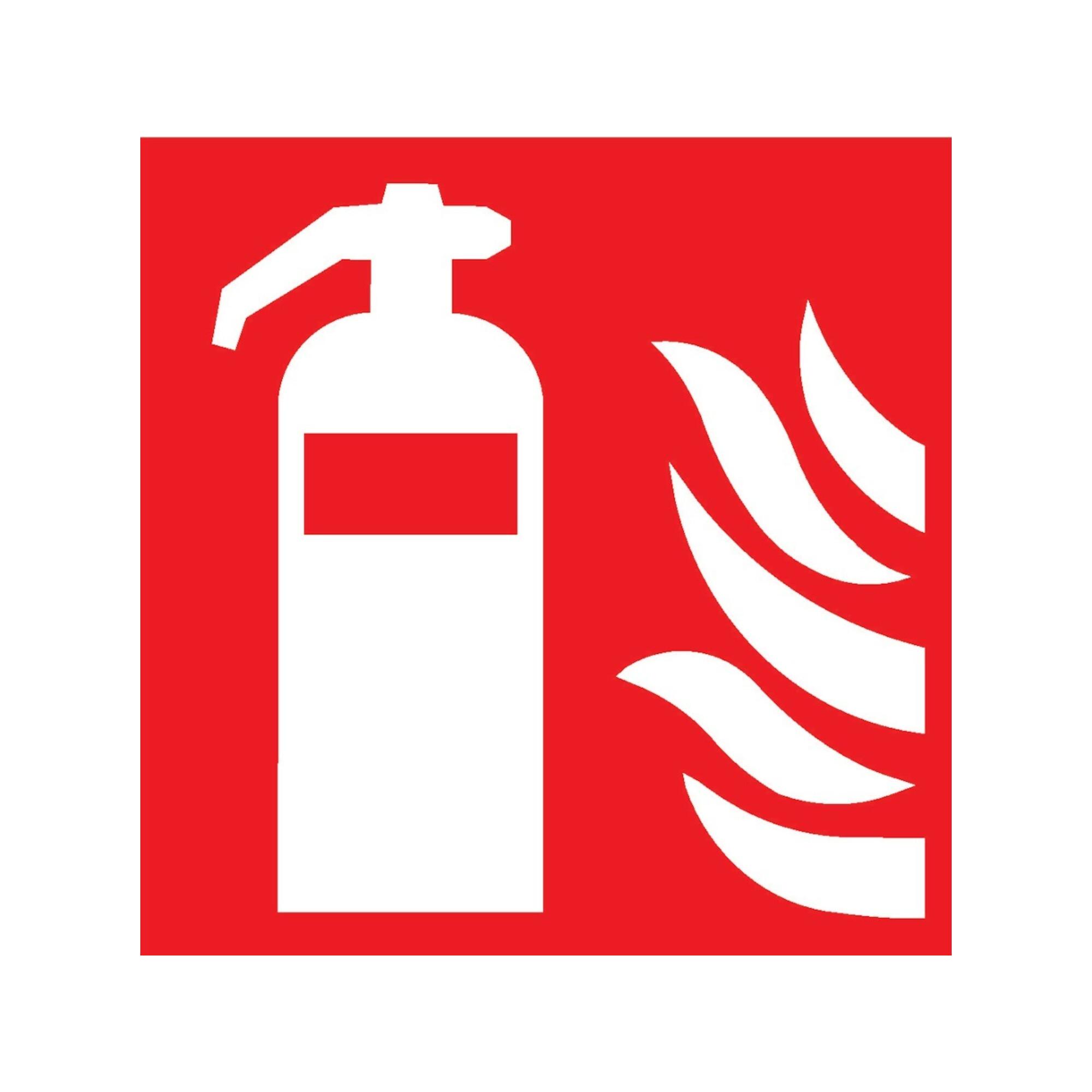 SafetyMarking Brandschutzschild Folie B100xH100 mm Feuerlöscher langnachleuchtend ; wolk (38.A5005)