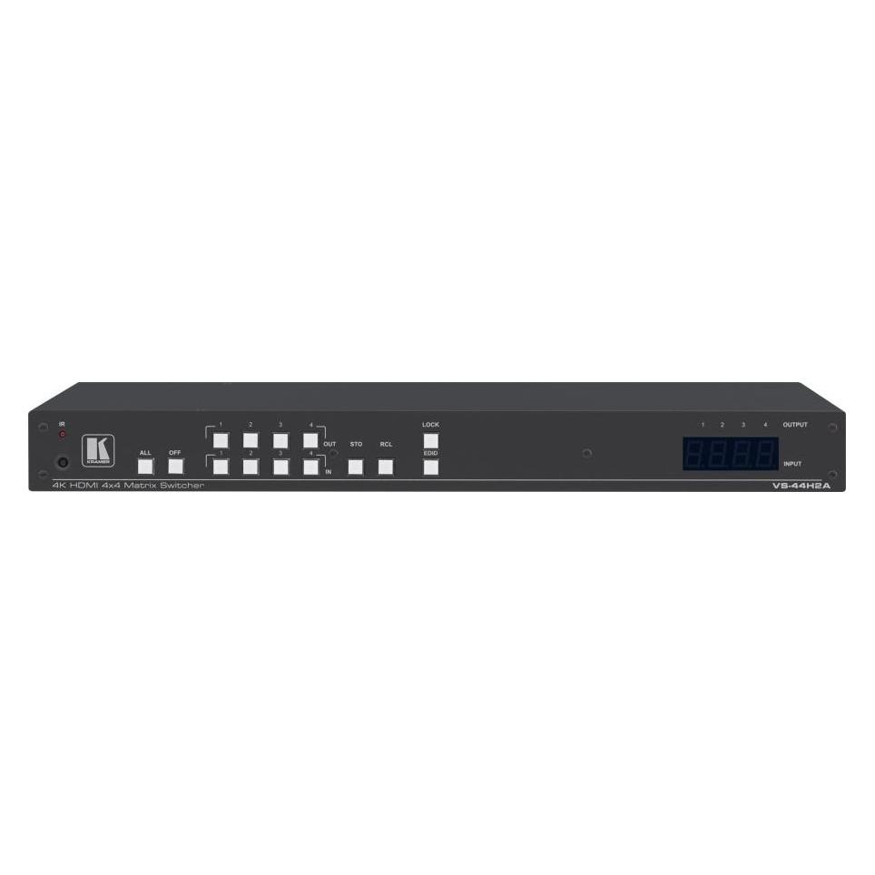 Kramer VS-44H2A - 4x4 4K60 4:4:4 HDR HDMI 2.0 HDCP 2.2-Matrix-Schalter mit Audio-De-Emb (20-80445030)