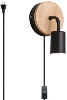 Friendly Fresh Finds Vintage Wood Wall Lamp Industrial Light Fixture For Loft Home Decor a e26 E27