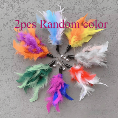 Inspire Curations Interactive Feather Cat Toy Replacement Set 3PCS 5PCS Refill Pack 2pcs Random Color