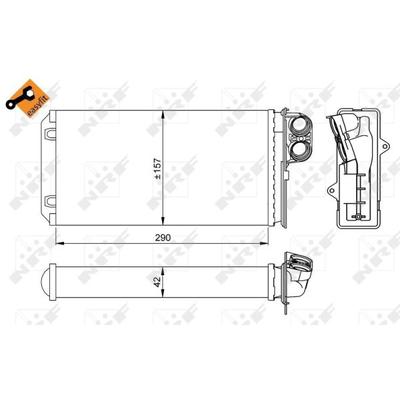 NRF Wärmetauscher, Innenraumheizung EASY FIT 58036 für RENAULT