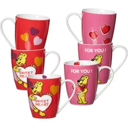 BECHER SWEET HEART Haribo bunt 360 ml 6er Set