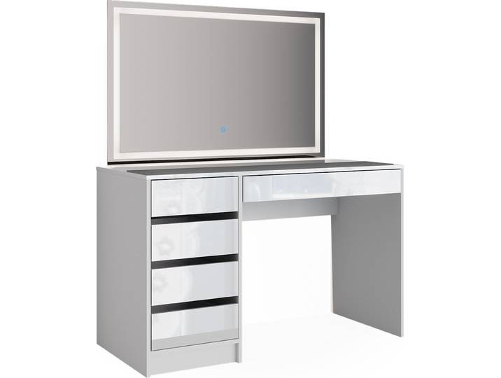 Schminktisch Vicco Sherry Weiß 120 cm mit LED Beleuchtung, Model 36835