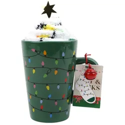DOLCE VITA GIFTS Tasse & Socken X-Mas Geschenkpackung - grün