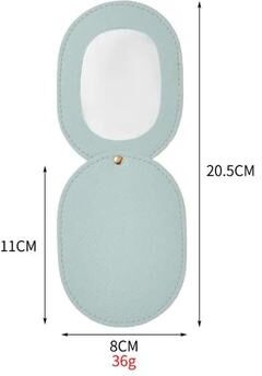Uplift Picks Ultra Thin PU Leather Pocket Mirror Double Sided Stainless Steel Travel Mirror 04