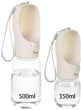 Inspire Select Portable Leakproof Dog Water Bottle With Food Grade Drinking Bowl Travel Pet Water Dispenser For Small, Medium & Large white 18.6 Oz