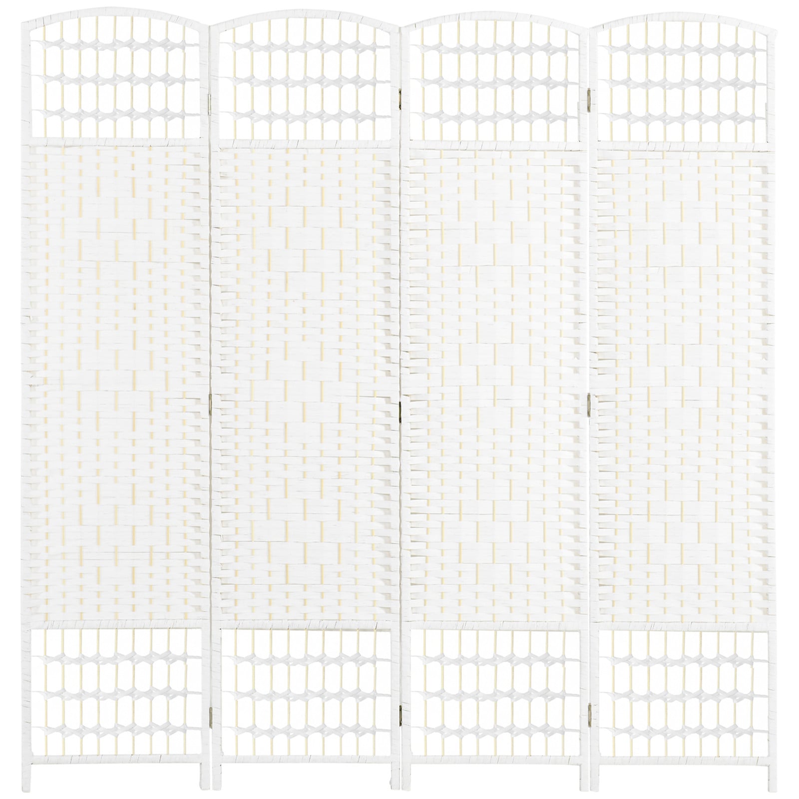 HOMCOM Paravent 4-delig Vouwbaar Kamerscherm van golfvezel voor de Woonkamer, B/D/H: 170 x 160 cm