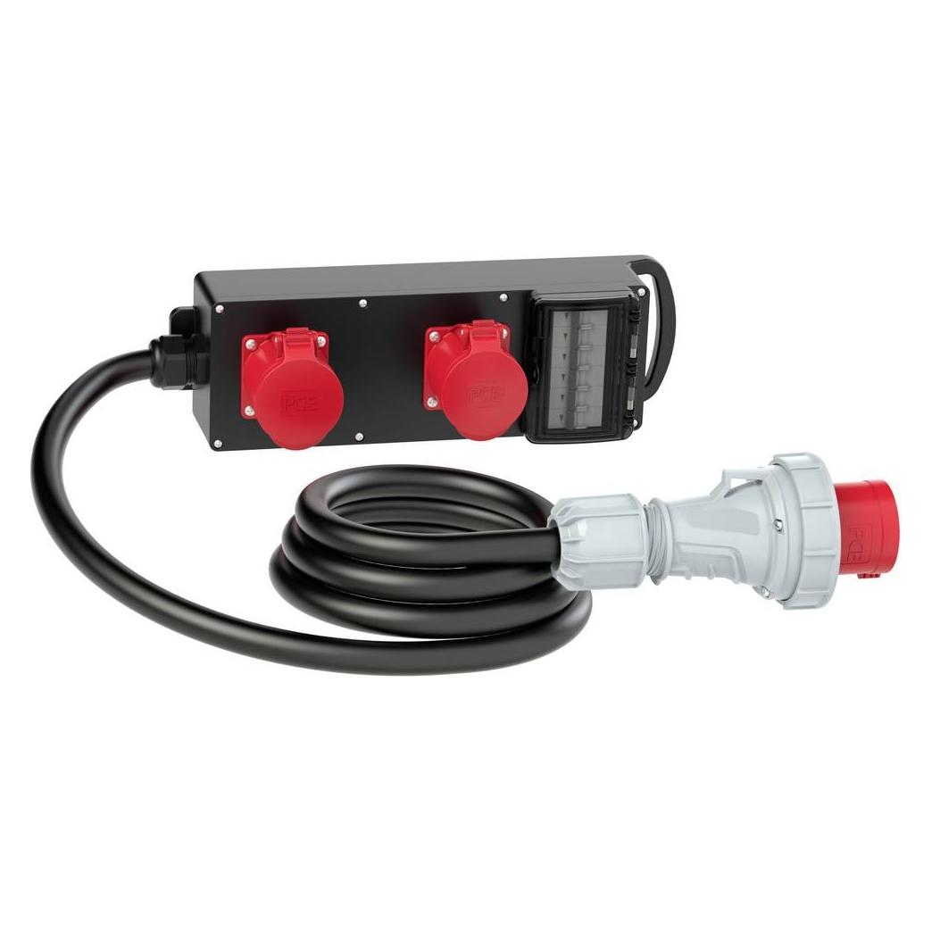 PCE PC Electric 9441853 Steckdosen-Verteiler Schwarz (9441853)