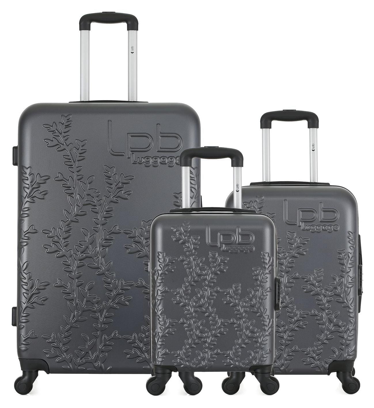 LPB LUGGAGE - 3er-Set - Großformatige Koffer, Handgepäckkoffer und Handgepäckkoffer XXS NAIS