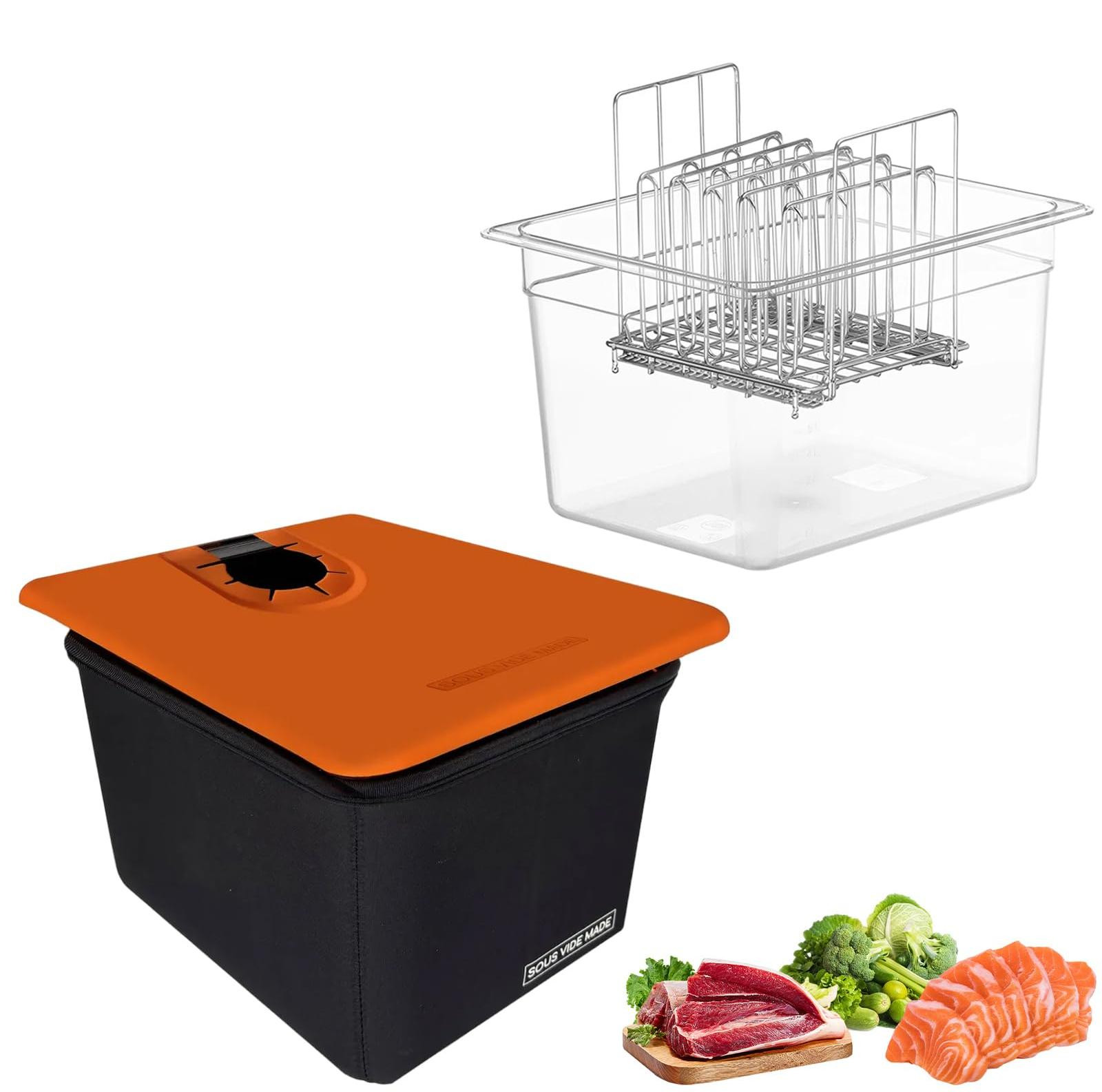 Dripio Sous-vide-container van 12 liter met deksel en statief, BPA-vrij