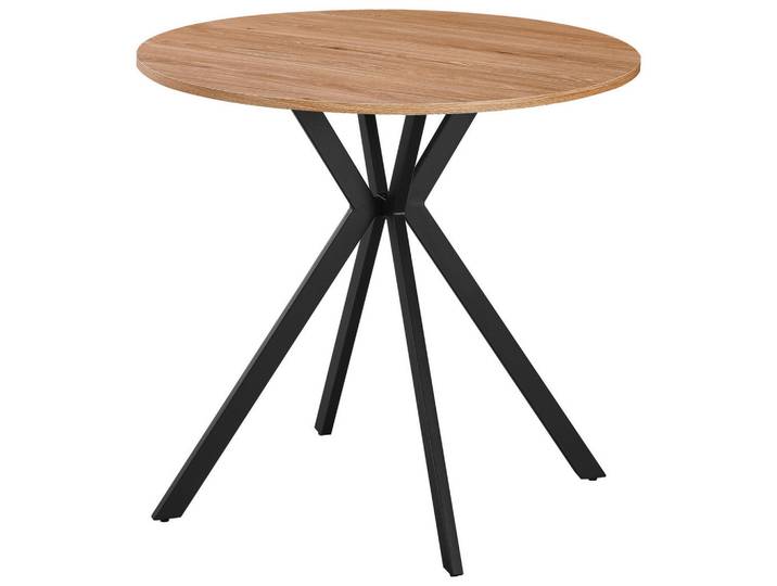 Milino Esstisch, Schwarz, Eiche, Metall, rund, eckig, 80x76x80 cm, Esszimmer, Tische, Esstische, Esstische rund