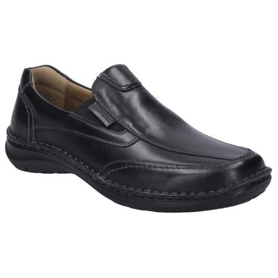 Slipper JOSEF SEIBEL "New Anvers 67", Herren, Gr. 43, Leder, schwarz, Schuhe Slipper, Freizeitschuh, Halbschuh, Komfortschuh mit Wechselfußbett