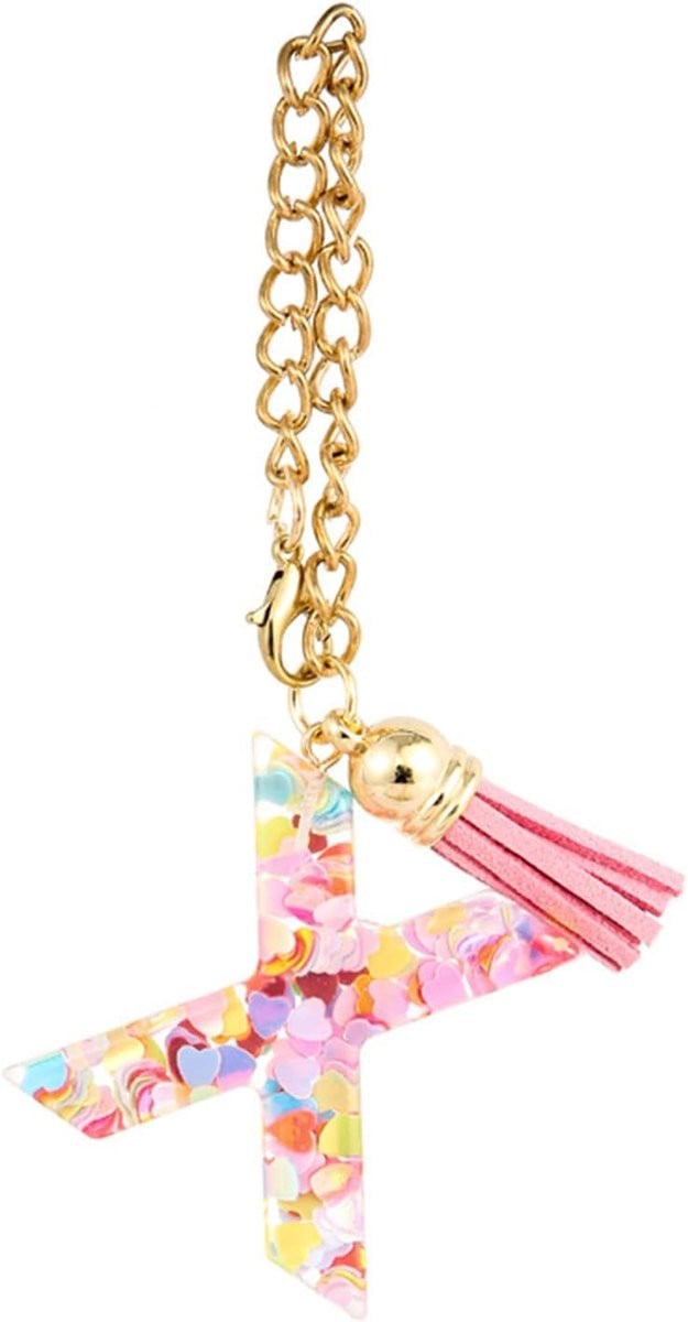 Gepersonaliseerde Letter Charm Sleutelhanger en Beker Decoratie, Letter C, 40 x 38 mm
