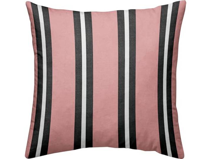 Erwin Müller Kissenhülle, Kissenbezug Nicky-Velours Streifen rosé Größe 50x50 cm - samtig-weiche Oberfläche, beständige und Pflegeleichte Qualität