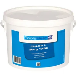 3 kg - PoolsBest® Chlor L 200g Tabletten 92% Aktivchlor langsamlöslich