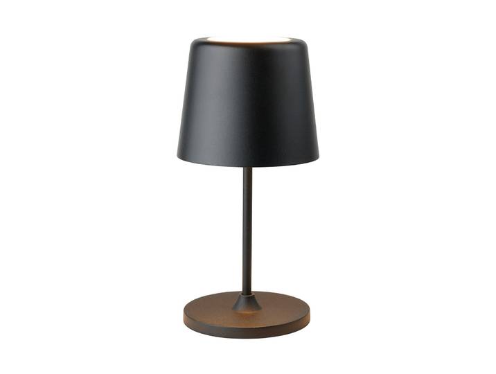 Lampe à poser LED rechargeable LUMEN, noire, 23 cm, IP44 - Halo Design - Salon / séjour - Moderne - Métal - À ampoule unique