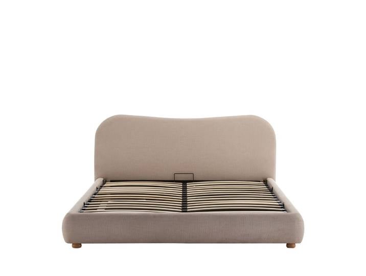 Lit coffre en tissu 160x200cm - beige