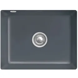 Villeroy und Boch Unterbauspüle 331002i4 mit Ablaufgarnitur und Excenterbetätigung, Graphit