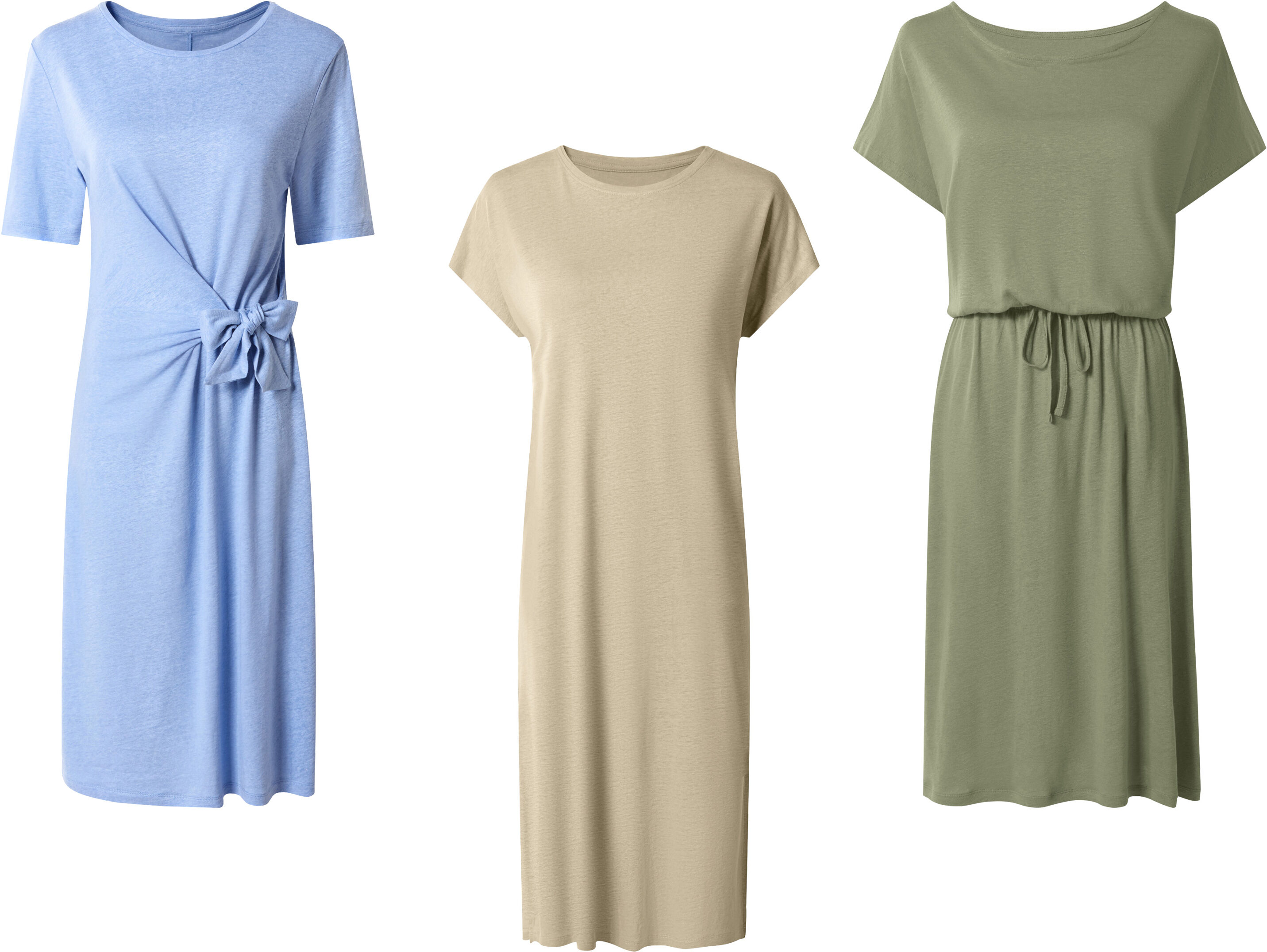 ESMARA® Damen Kleid mit Leinen