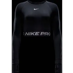 NIKE Damen Shirt Pro Dri-FIT verkürztes Longsleeve, Größe S in Schwarz Schwarz