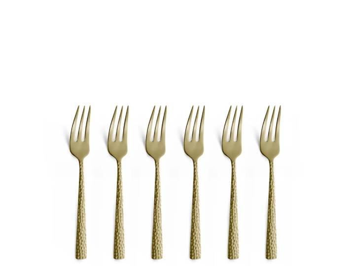 Amefa Fourchettes à gâteau Felicity 15,6 cm lot de 6 Champagne