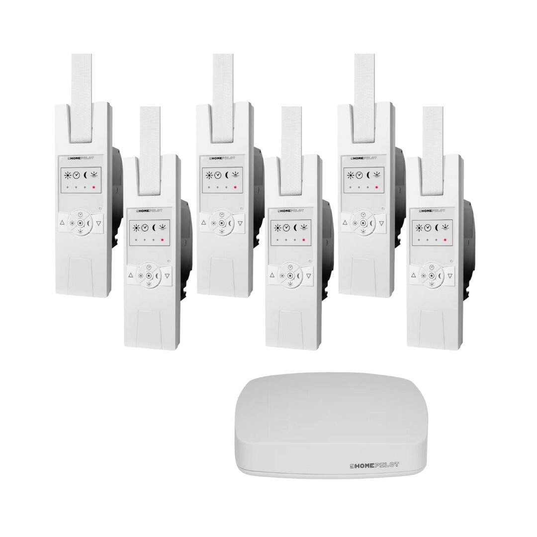 Homepilot Starter Set Smarte Beschattung . 6 Gurtwickler RolloTron Classic smart