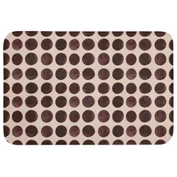 WC-VORLEGER Polka dots - Muster - Braun Toilettenteppich 90x60 cm