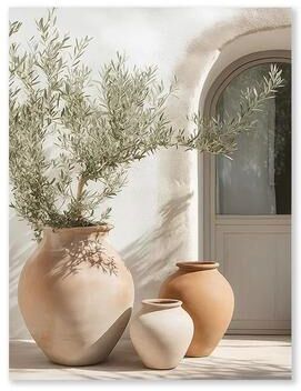 Uplifted Finds Mediterranean Olive Grove Canvas   Countryside Landscape Art   Executive Studio & Coastal Sanctuary Decor lc028 1 50 X 70 Cm Unframed