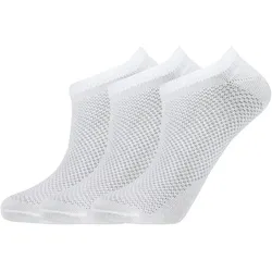 3er Pack Athlecia Comfort-Mesh Low Cut Socken Damen 1002 - white 35-38