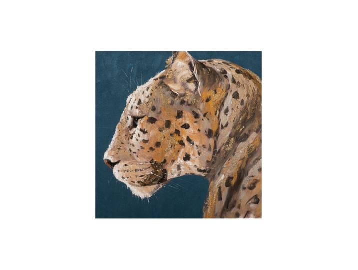 Handbemaltes Bild „Goldener Leo“ 100 x 100 cm Multicolor Crea Collection