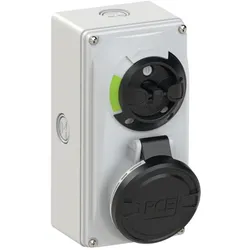 PCE 6115-7k CEE-Steckdose abschaltbar kompakt 16A 5p 7h IP44/IP54 Knock Out 61157k