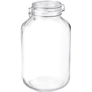 Bormioli-Rocco Einmachglas Fido, mit Bügelverschluss, 4 Liter, rund, zum Einlegen, luftdicht