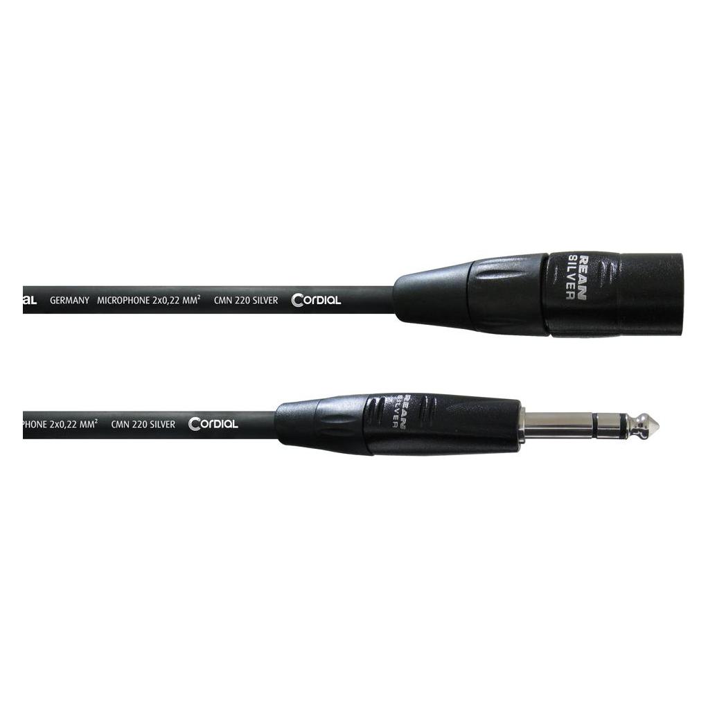 Cordial CIM 0.6 MV - Studiokabel SilverLine / Klinke-XLR (0.60 m, 6.3mm Klinkenkabel, XLR Kabel) (CIM 0.6 MV)