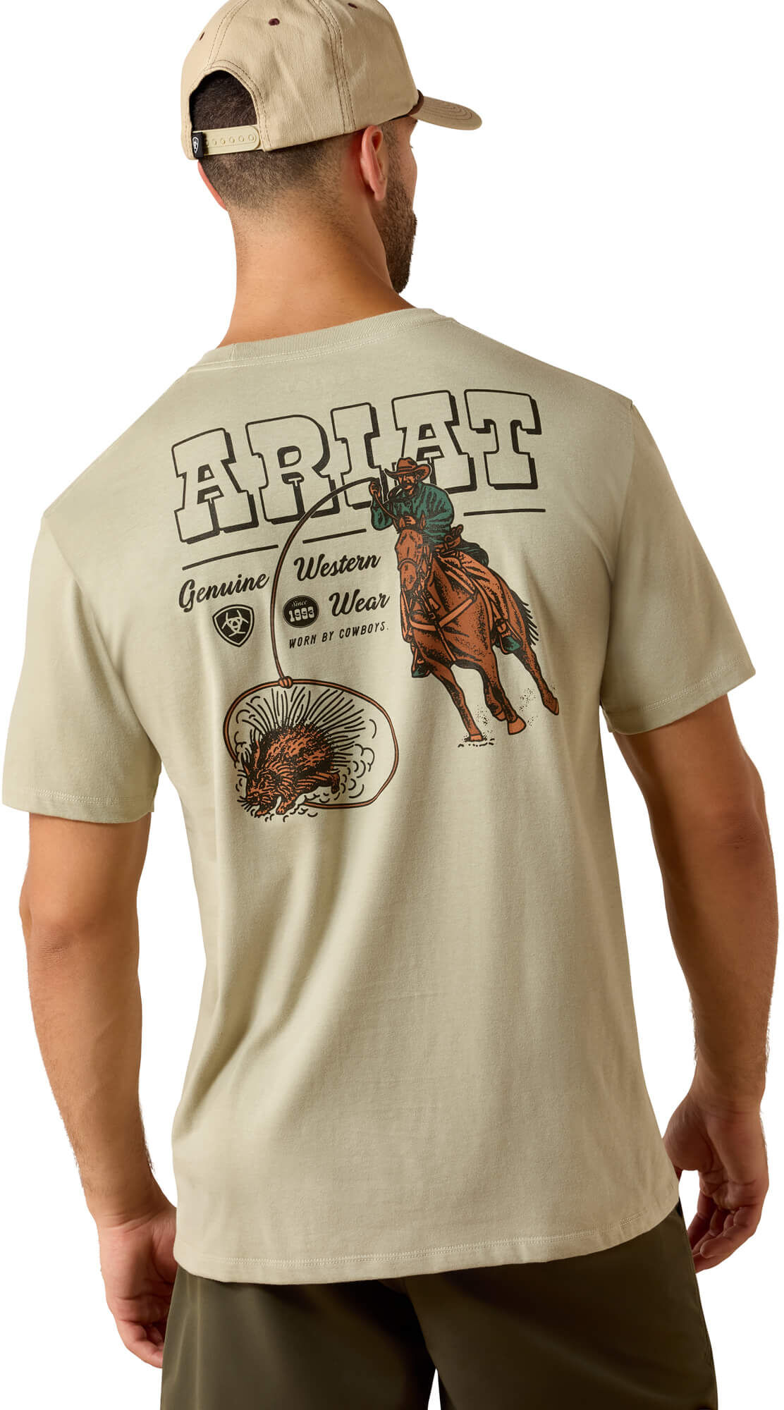 Men's Porcupine Posse Classic Fit T-Shirt in Elm Cotton, Size: Medium by Ariat