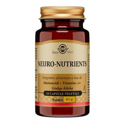 SOLGAR IT. MULTINUTRIENT SpA Solgar - Neuro Nutriens 30 Capsule Vegetali - Integratore per la Salute Cerebrale e Mentale